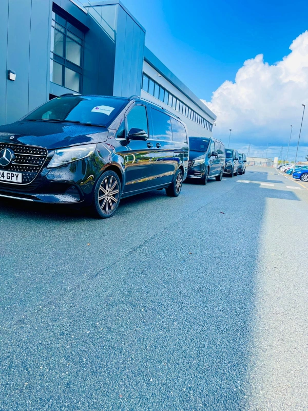 Royale Rides Mercedes chauffeur fleet at the Greater Manchester operating base
