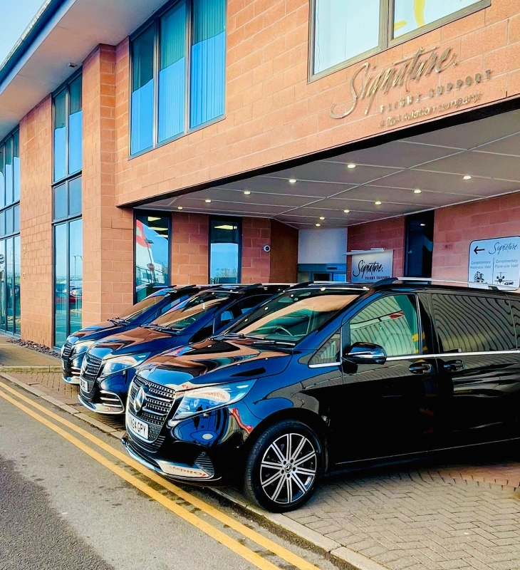 Royale Rides licensed chauffeur fleet prepared for a sporting event booking