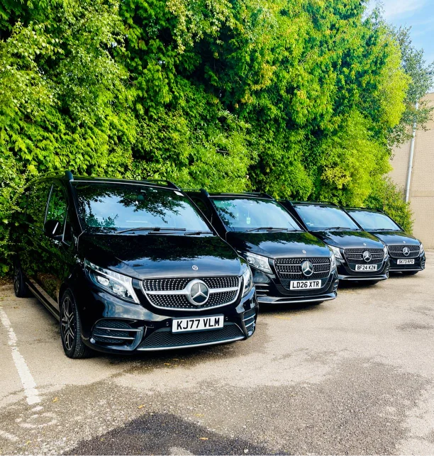 Mercedes V-Class chauffeur vehicles for a Bury to Manchester Airport transfer